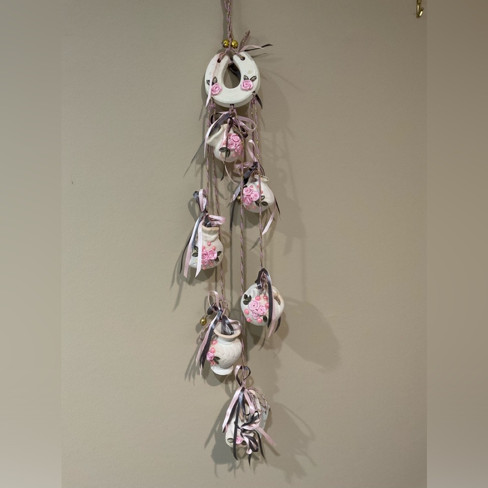 🌱Horse Shoe Hanging Home Amulet Clay Ornament, 30” Long
